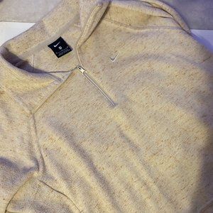 Cream color Nike quarter zip sweater